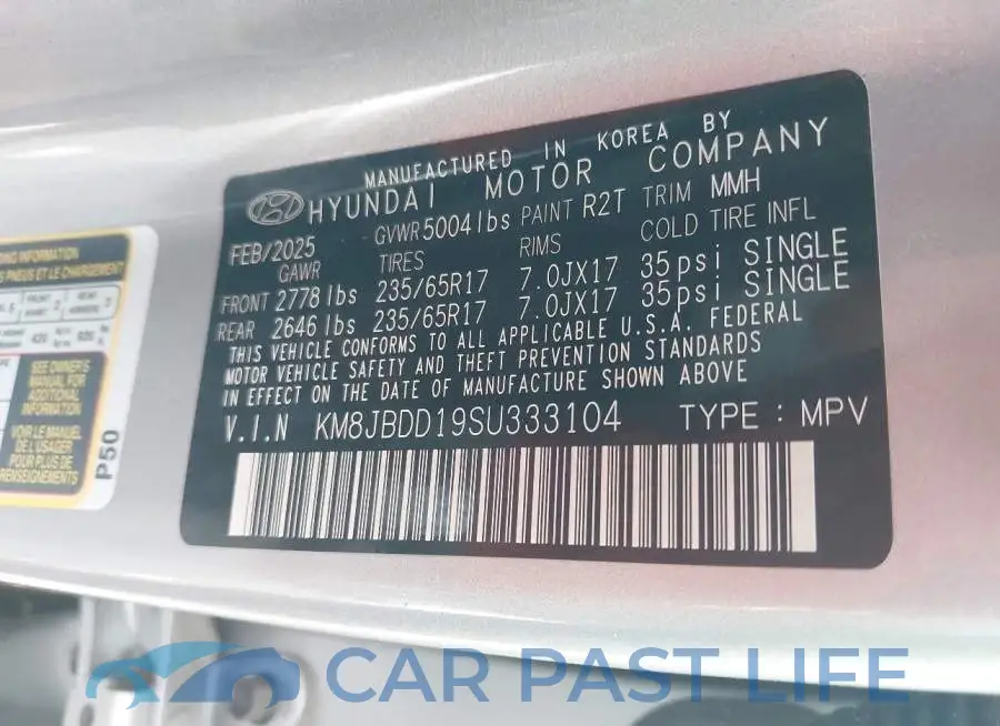 KM8JBDD19SU333104# 9