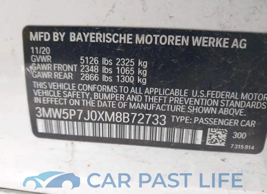 3MW5P7J0XM8B72733# 9