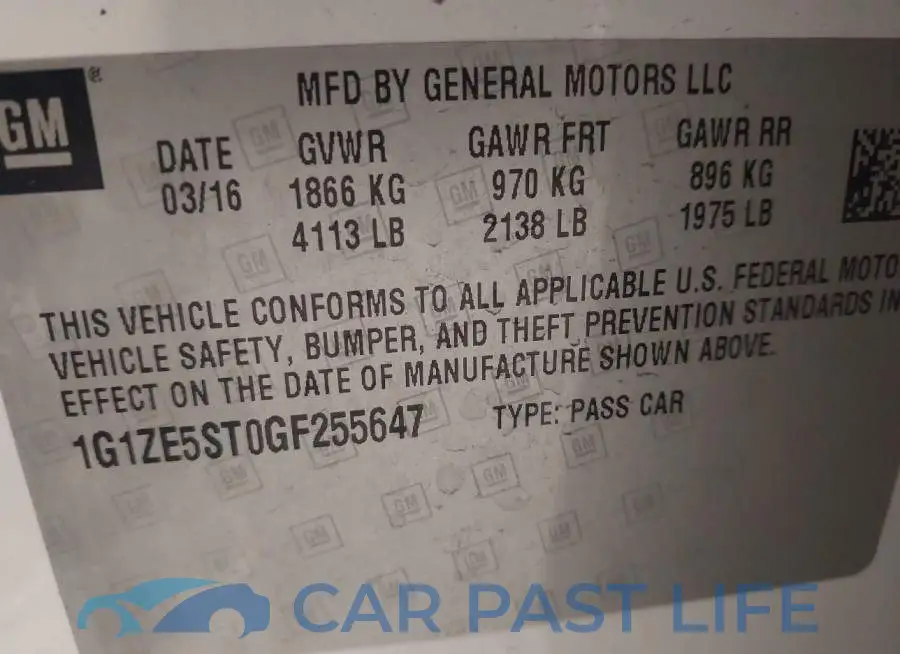 1G1ZE5ST0GF255647# 9