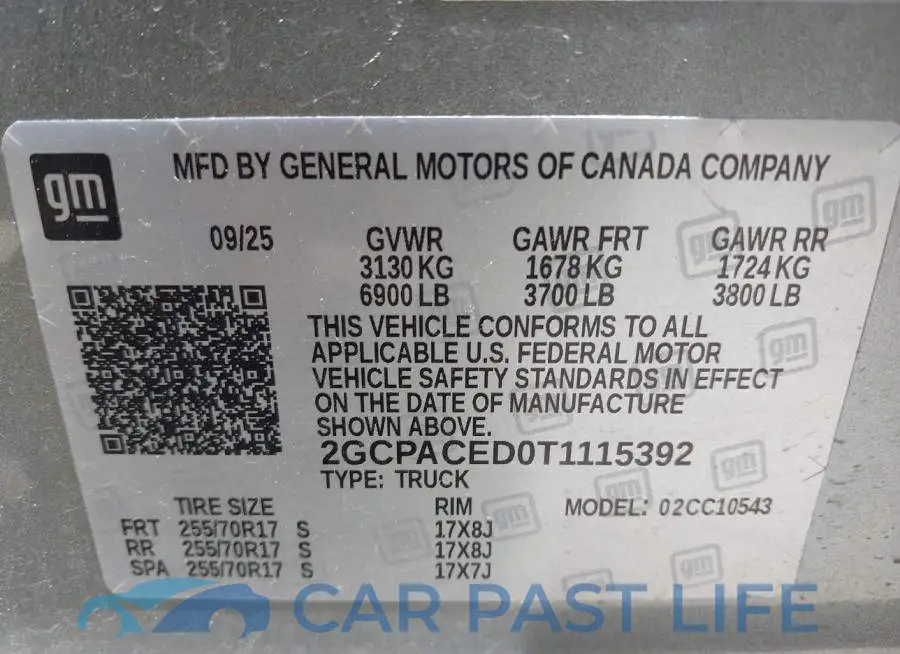 2GCPACED0T1115392# 9