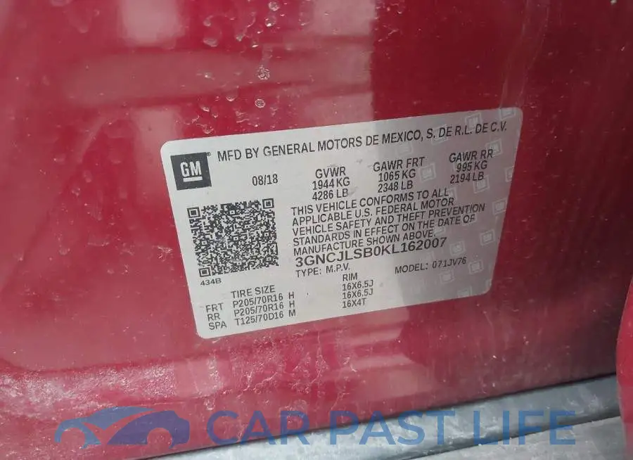 3GNCJLSB0KL162007# 9
