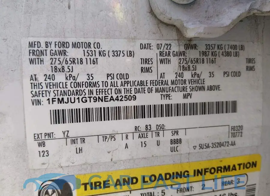 1FMJU1GT9NEA42509# 9