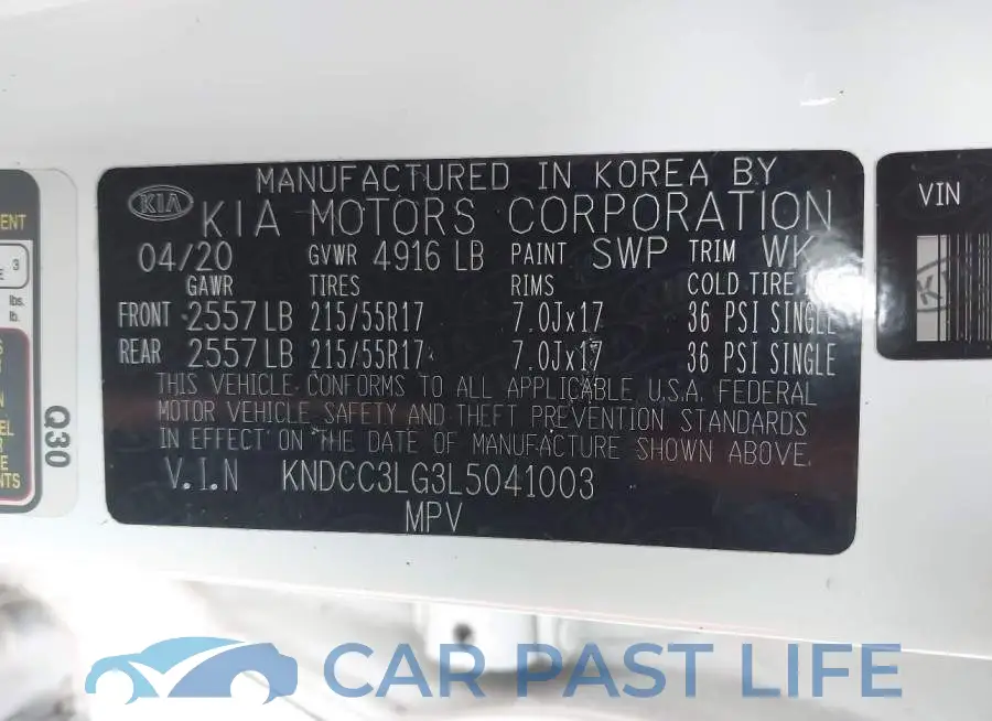 KNDCC3LG3L5041003# 9