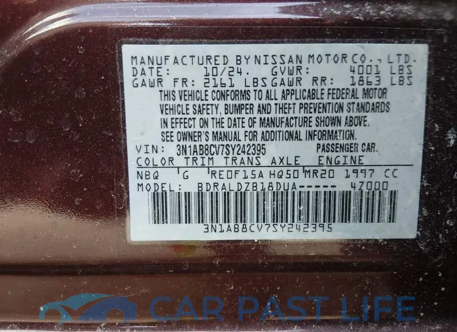 3N1AB8CV7SY242395# 9