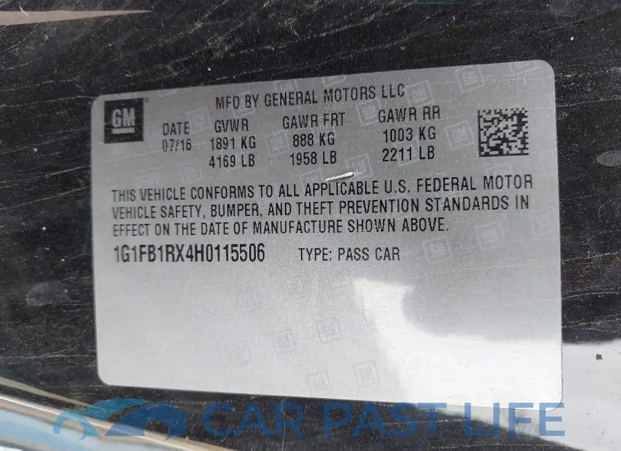 1G1FB1RX4H0115506# 9